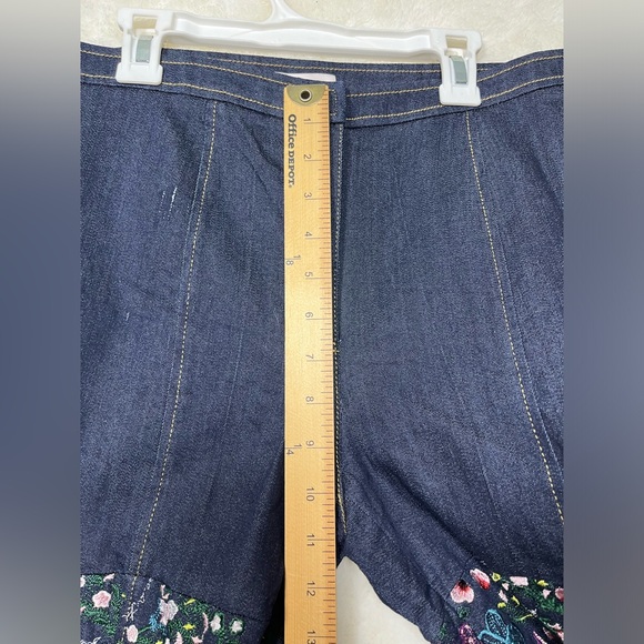 Cinq a Sept Eva Marie Embroidered Skinny Jeans Size 8 - Picture 5 of 11